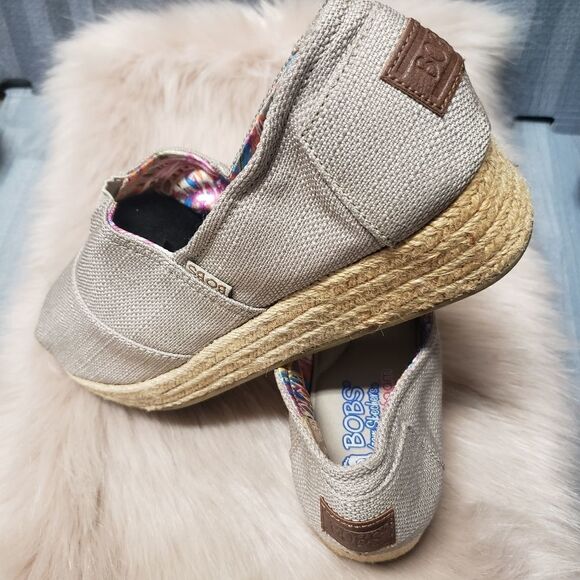 Bobs Skechers Women's Canvas Wedges Flats l - Picture 5 of 7